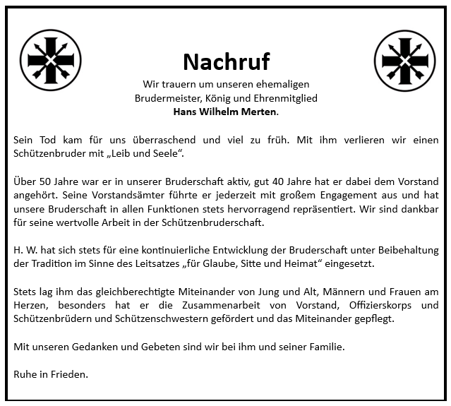 Nachruf H.W. Merten